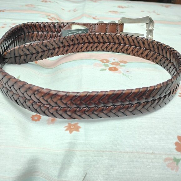 ❤️WOMENS BRIGHTON Brown Braided Belt Sz Small / 28 main image 7